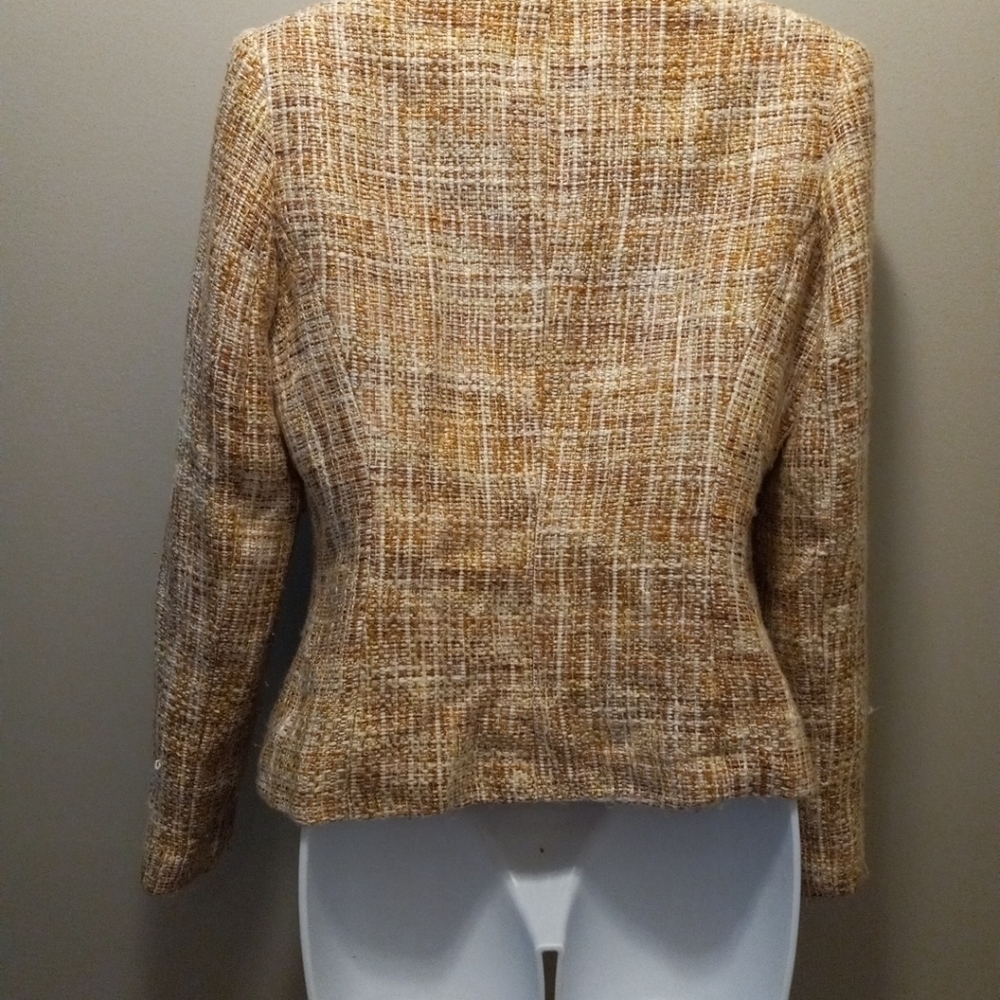RL Richard Blazer Womens  Sz 8P Fringe Tweed  Blazer - Picture 5 of 8